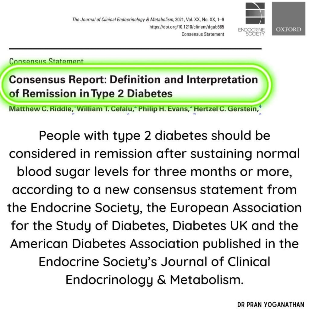Dm remission consensus report